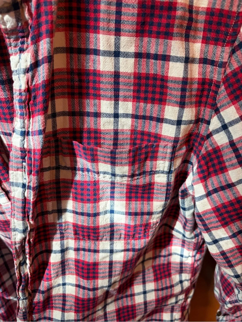 J. Crew Men’s Red Plaid Cotton Shirt